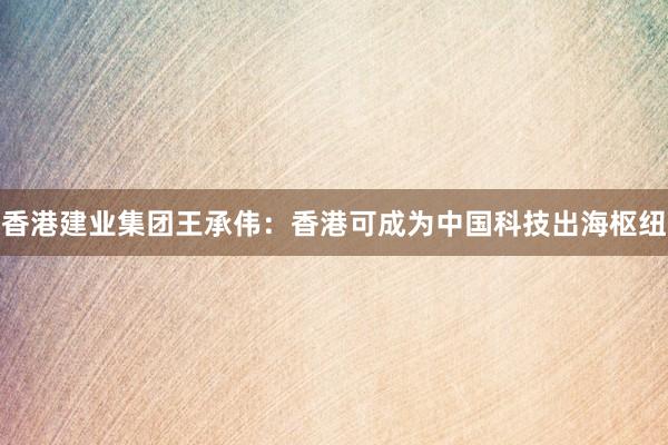 香港建业集团王承伟：香港可成为中国科技出海枢纽