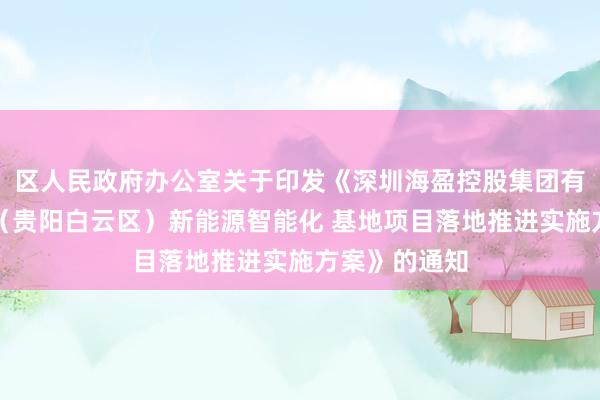 区人民政府办公室关于印发《深圳海盈控股集团有限公司海盈（贵阳白云区）新能源智能化 基地项目落地推进实施方案》的通知