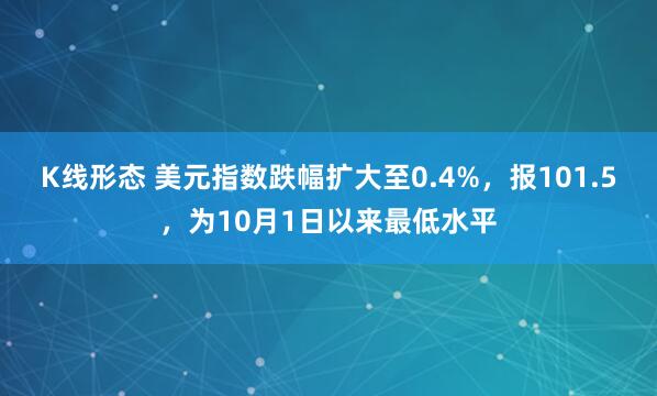 K线形态 美元指数跌幅扩大至0.4%，报101.5，为10月1日以来最低水平
